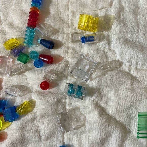 Lot of 56 Lego Replacement Pieces Translucent Clear Assorted Colors Lego Blocks - Picture 3 of 3